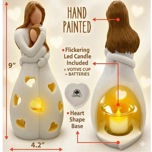 Oakiway Mom & Daughter Love Candle Holder - Picture 2 of 7